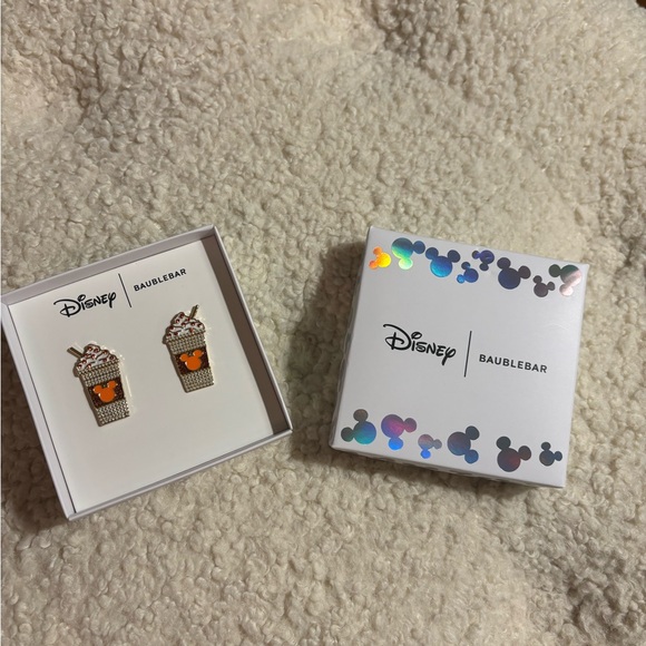 Disney Baublebar Mickey Mouse Pumpkin Spice Earrings Halloween One Pair New - Picture 3 of 3